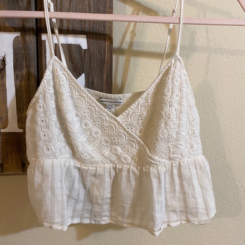 White crop top